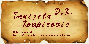 Danijela Kompirović vizit kartica